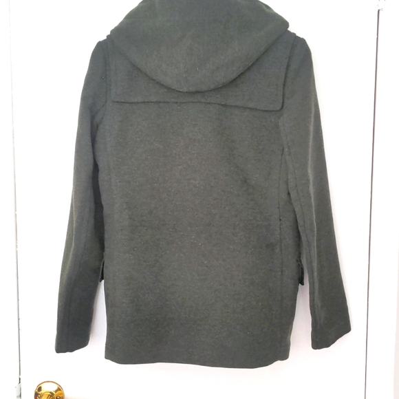 Theory moss green wool toggle coat s - Picture 7 of 8